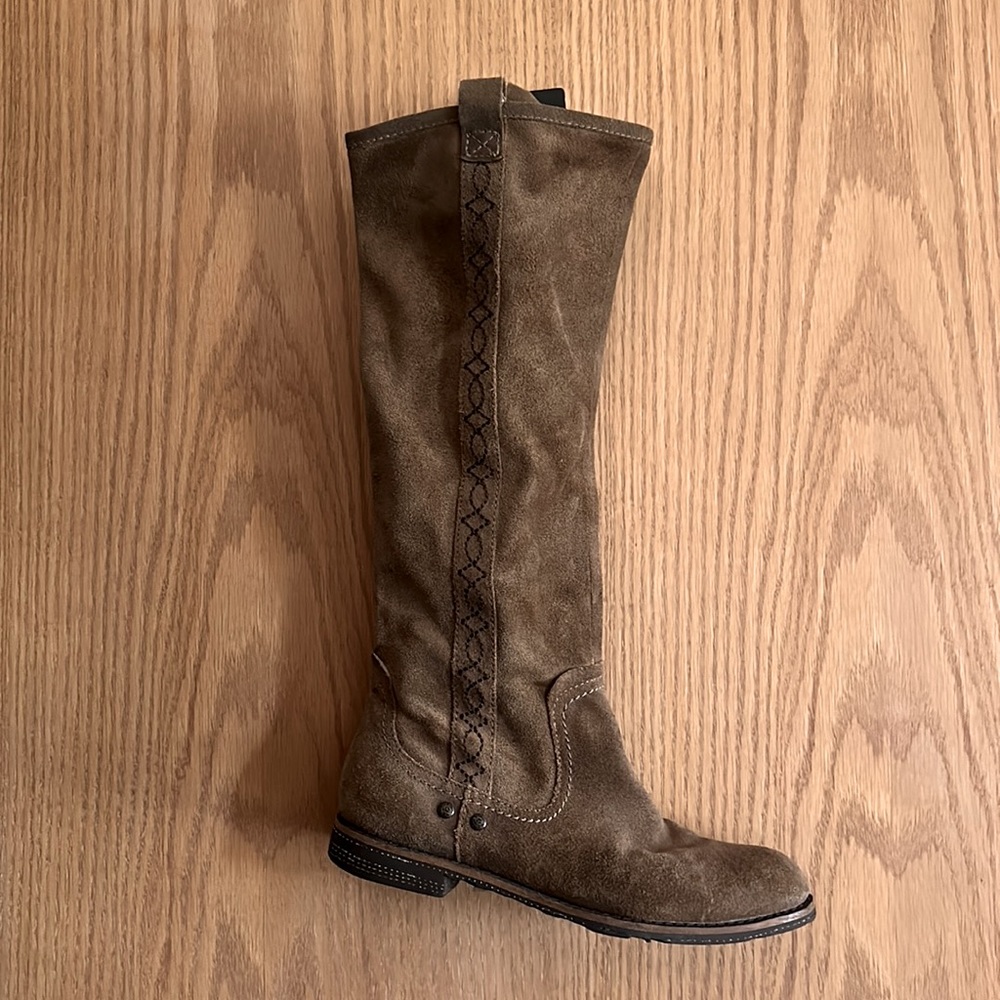 Soft brown suede boots